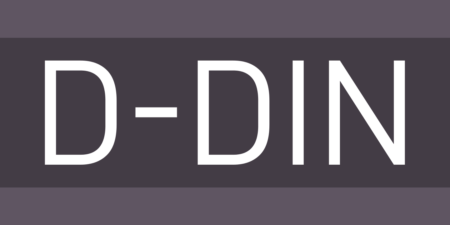 D-DIN Font